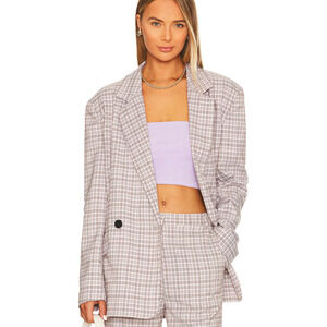 BLANCA Women's Oversize Jamie Blazer Jacket double breasted in lilac